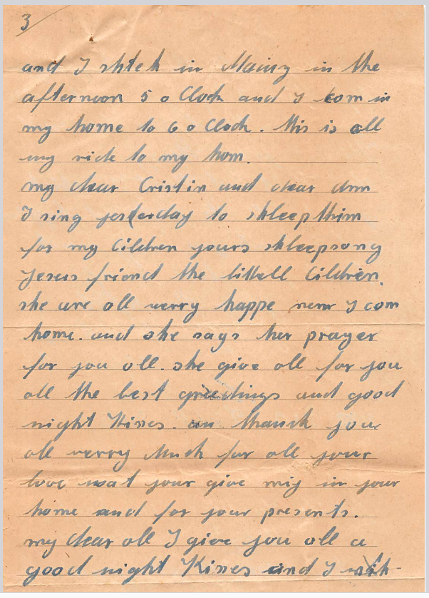 POW letter to Banstead